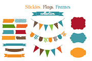 Stickies,flags,frames collection