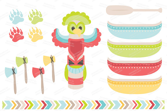 Spring Tribal Vectors & Clipart in Illustrations - product preview 1