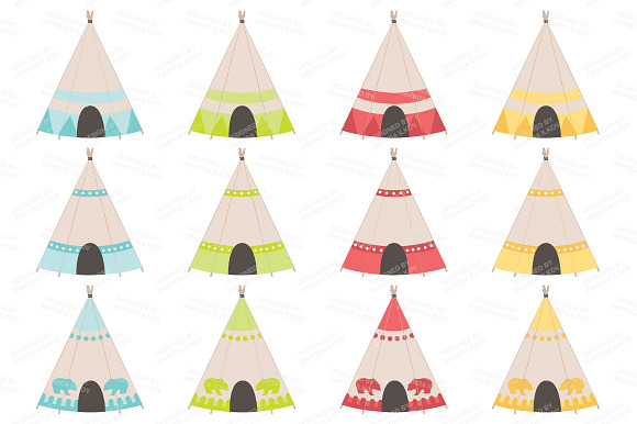 Spring Tribal Vectors & Clipart in Illustrations - product preview 2