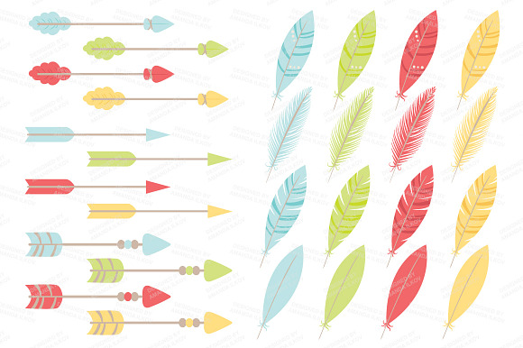 Spring Tribal Vectors & Clipart in Illustrations - product preview 3