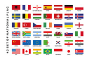 collection of set national flag