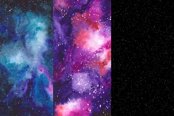 Space Watercolor clipart in Illustrations - product preview 2