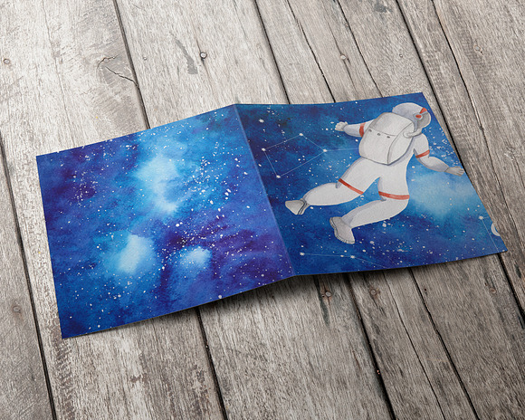 Space Watercolor clipart in Illustrations - product preview 4