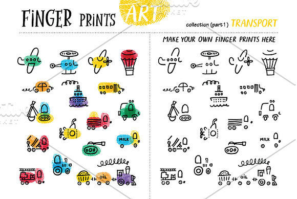 Finger prints ART in Illustrations - product preview 1