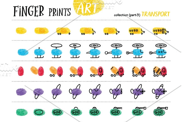 Finger prints ART in Illustrations - product preview 3