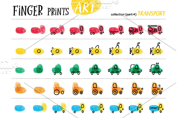 Finger prints ART in Illustrations - product preview 4