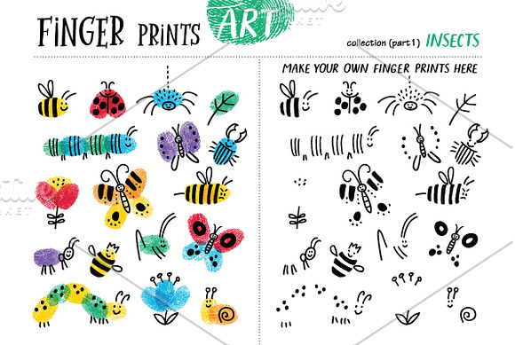 Finger prints ART in Illustrations - product preview 5