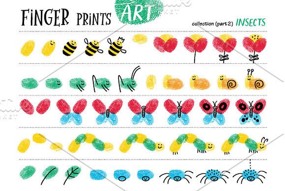 Finger prints ART in Illustrations - product preview 6