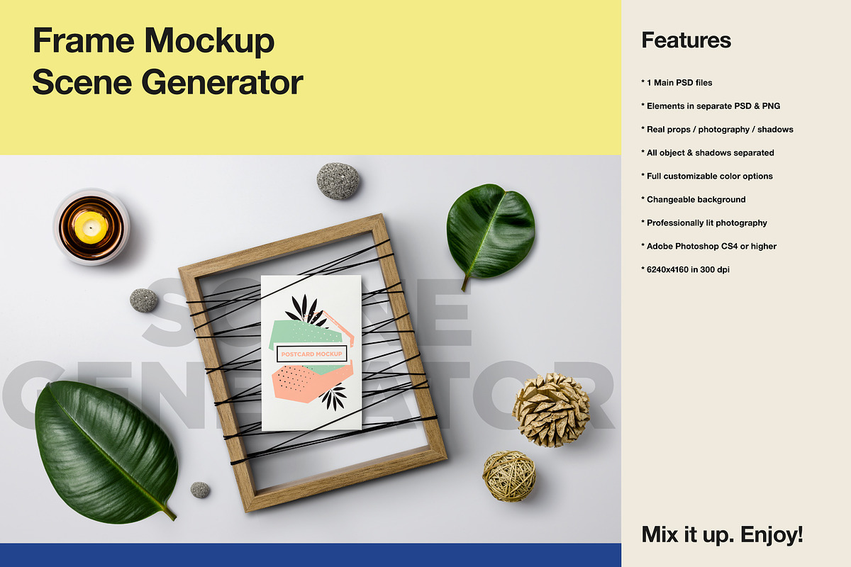 Picture Frame Scene Generator in Scene Creator Mockups - product preview 8
