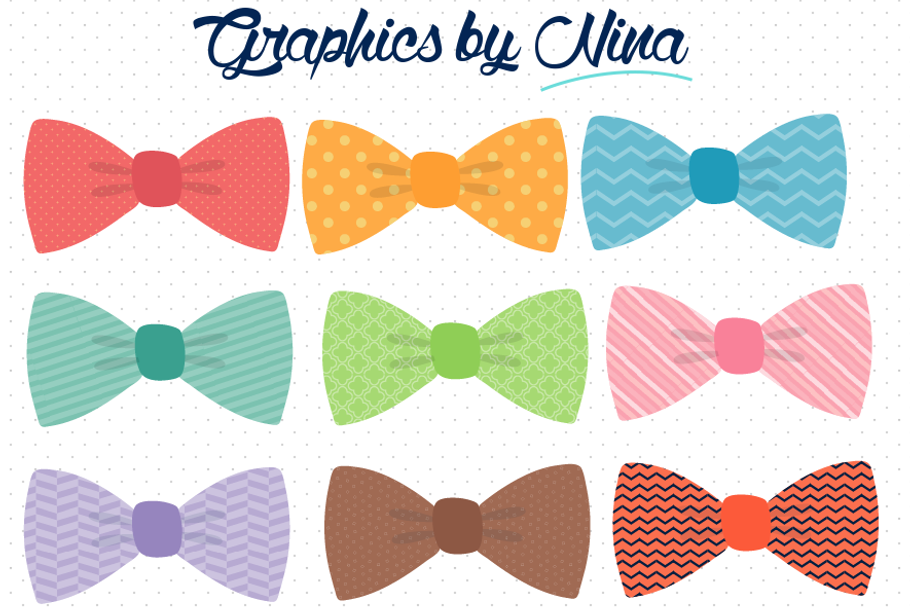 Bow ties clipart in Illustrations - product preview 8