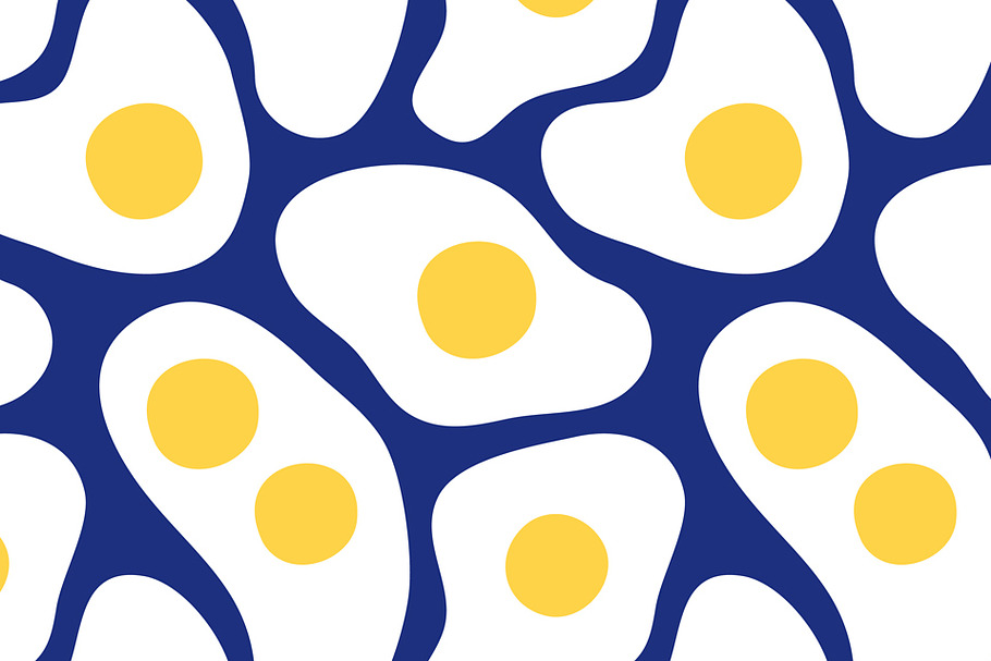 Eggs seamless patterns