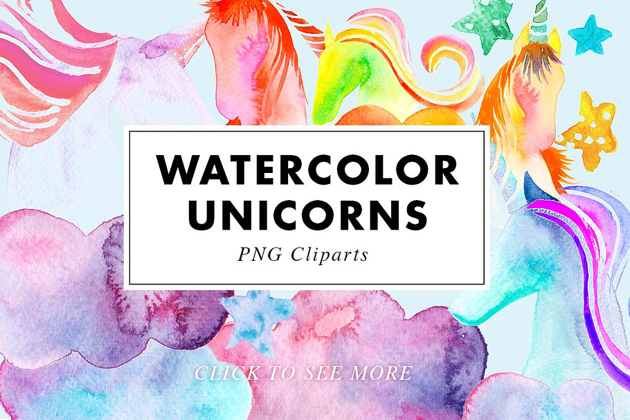 26 Watercolor Unicorn Illustrations in Illustrations - product preview 8