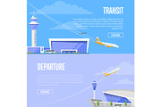 Aircraft transit and airport departure flyers