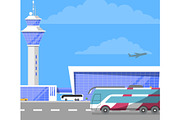 Modern international passenger airport building