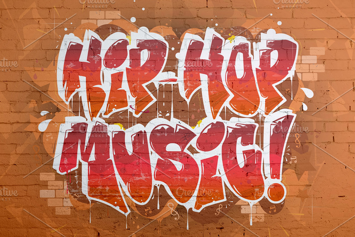 7 HIP-HOP GRAFFITI ILLUSTRATIONS in Illustrations - product preview 8