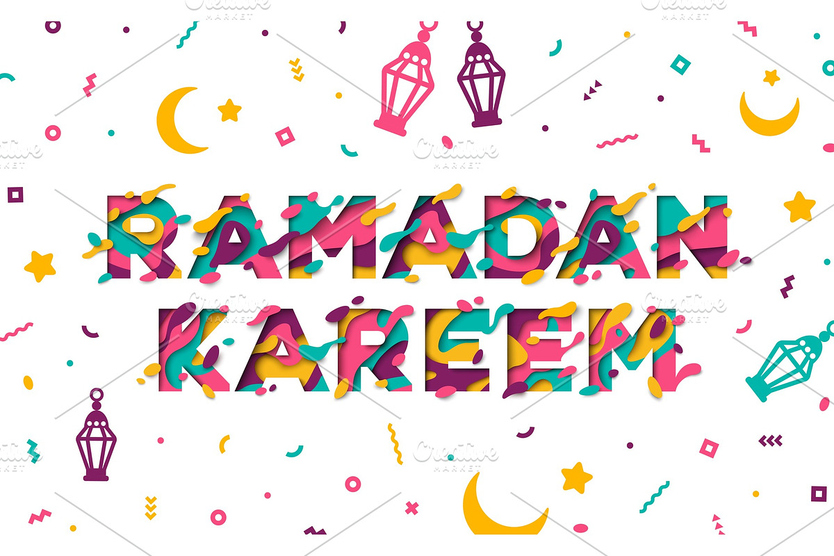 Ramadan Kareem typographic concept in Illustrations - product preview 8
