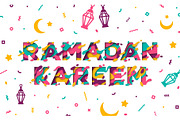 Ramadan Kareem typographic concept