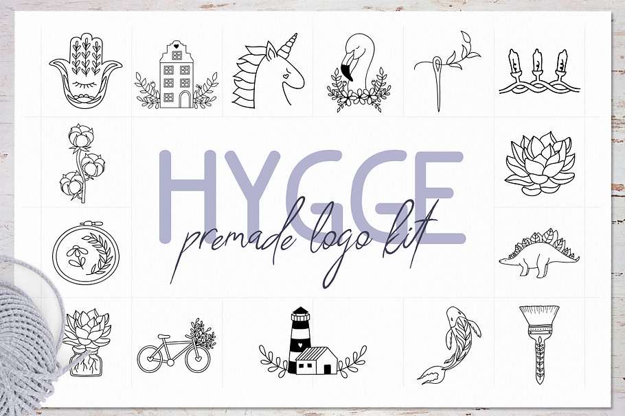 Hygge Premade Logo kit