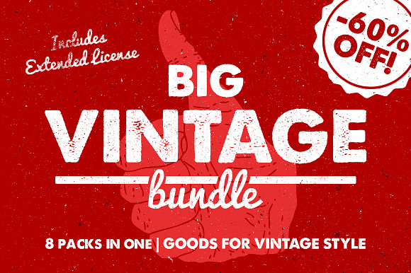 {-60% OFF!} Big Vintage Bundle in Objects - product preview 2
