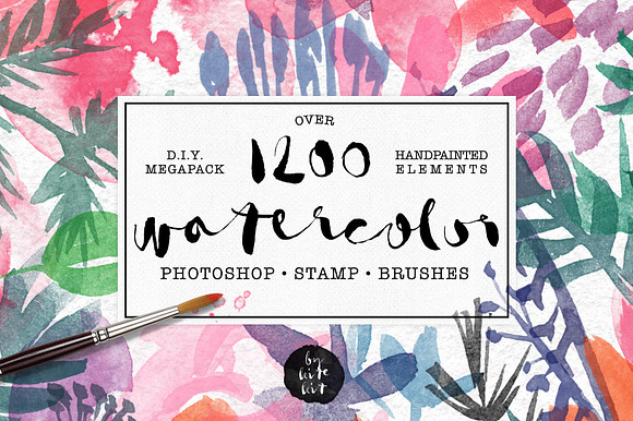 1200+ Watercolor PS Stamp Brushes in Photoshop Brushes - product preview 3