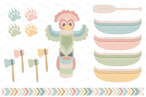 Pretty Tribal Clip Art & Vectors in Illustrations - product preview 1