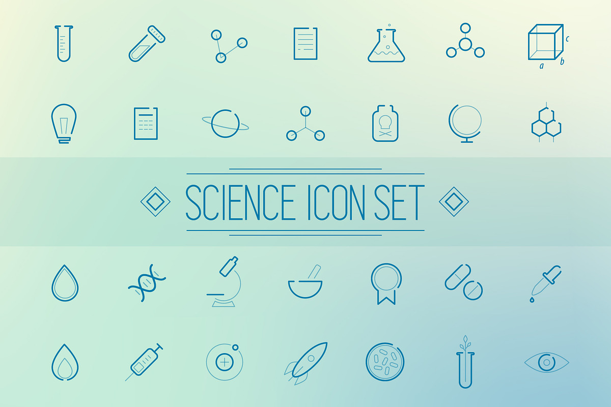 Set of science icons in Science Icons - product preview 8
