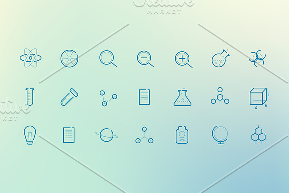 Set of science icons in Science Icons - product preview 1