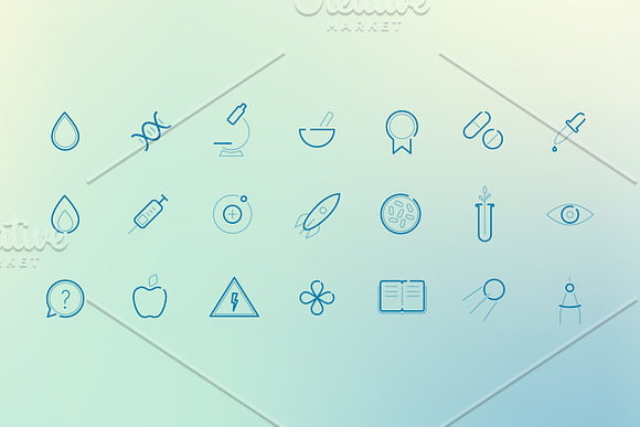 Set of science icons in Science Icons - product preview 2