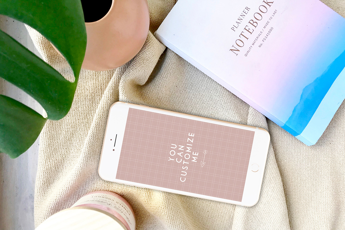 Modern Femme Styled Iphone Mockup #3 in Mobile & Web Mockups - product preview 8