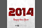 Happy New Year 2014 Polyonal Style