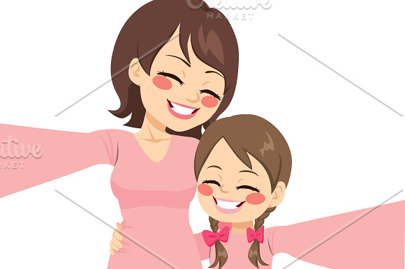 Mother's day Set Collection Actions in Illustrations - product preview 2