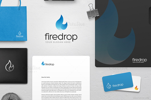 Firedrop Logo in Logo Templates - product preview 3