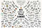Big Collection of Floral Elements