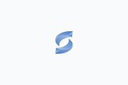 Letter S 3d logo template