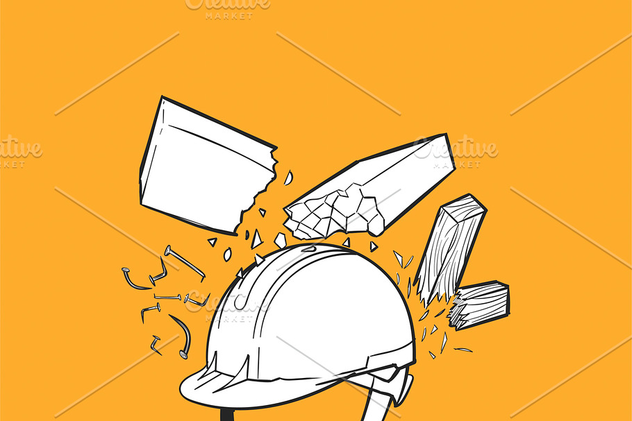 illustration set of safety