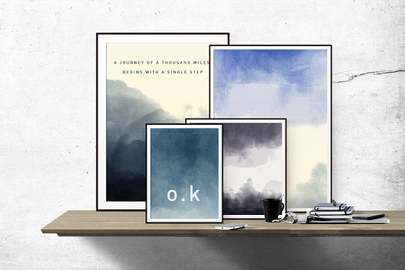 12 Watercolor Ombre Backgrounds in Textures - product preview 2