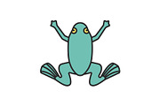 Frog color icon