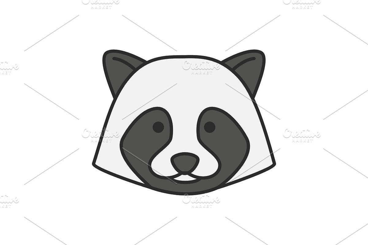 Raccoon color icon in Graphics - product preview 8