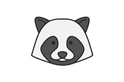 Raccoon color icon