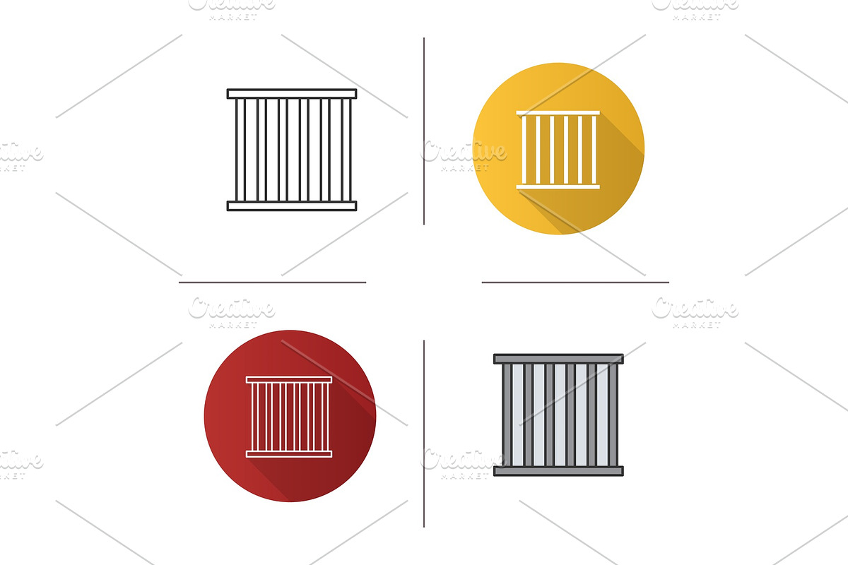 Prison bars icon in Graphics - product preview 8