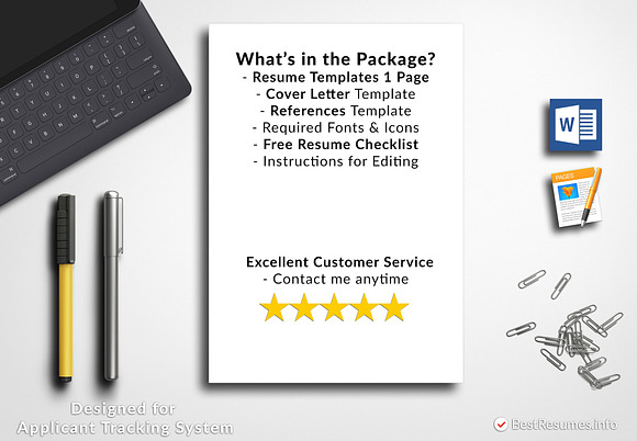 Resume Template Pages & Word in Resume Templates - product preview 3