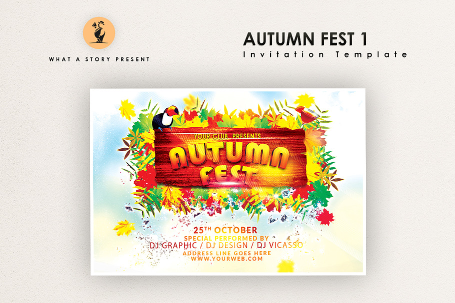 Autumn Fest 1 in Card Templates - product preview 8