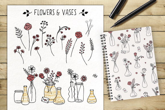 Big Collection of Floral Elements in Illustrations - product preview 7