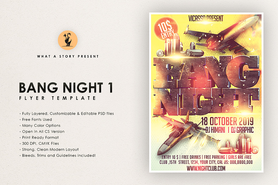 Bang Night 1 in Flyer Templates - product preview 8