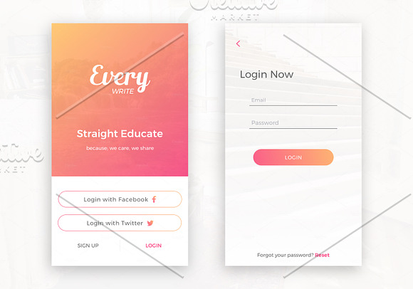 Everywrite Login Kit - Vol 01 in UI Kits and Libraries - product preview 1