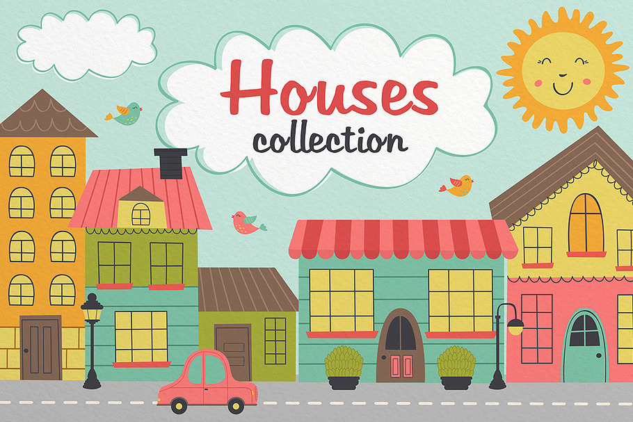 houses collection in Illustrations - product preview 8