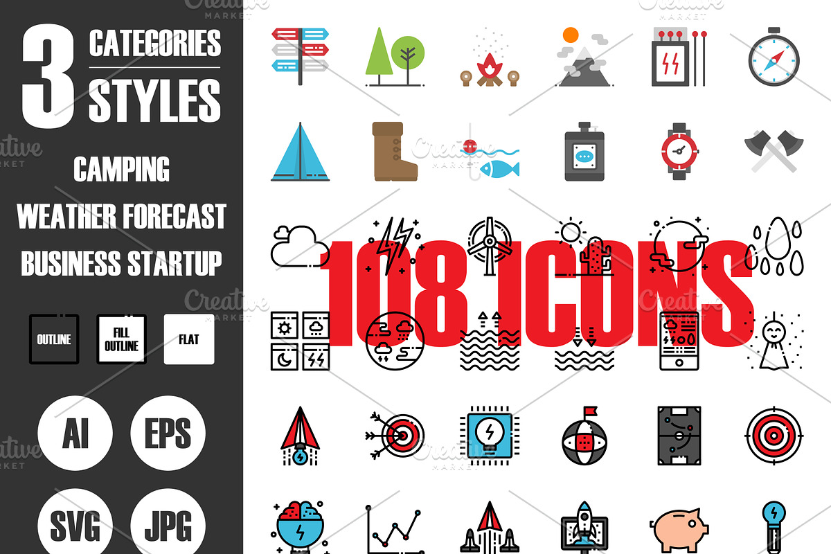 108 Icons×3 Styles Vol.5 in Graphics - product preview 8