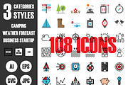 108 Icons×3 Styles Vol.5