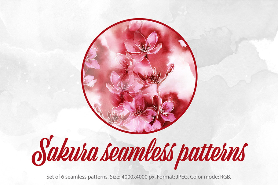 SALE: sakura seamless patterns | JPG