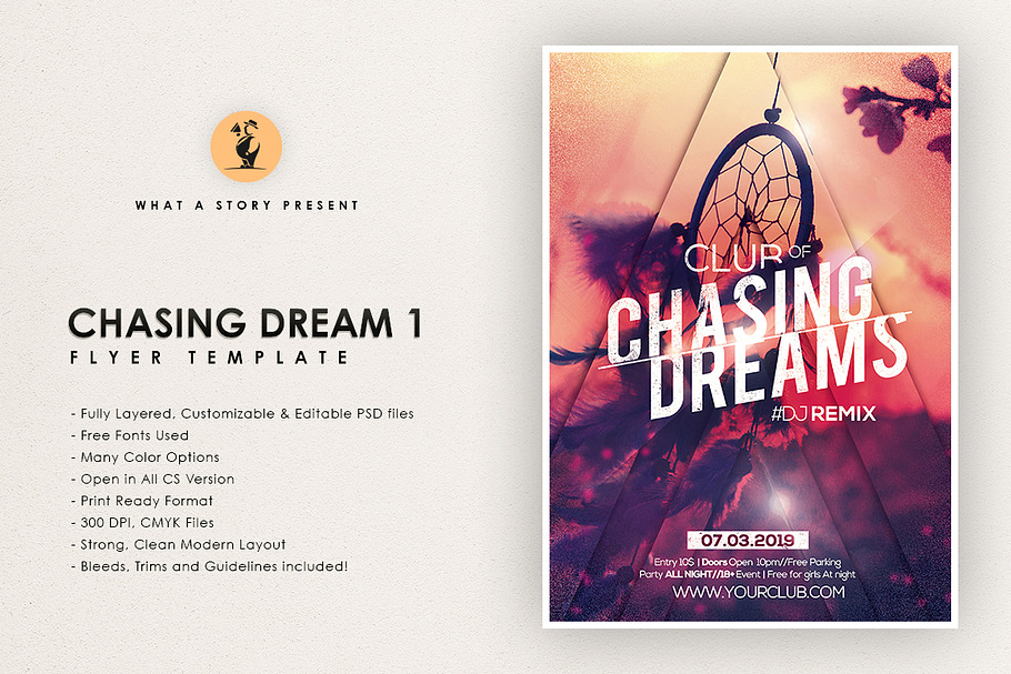 Chasing Dream 1 in Flyer Templates - product preview 8